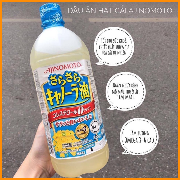 Dầu Ăn Hoa Cải Ajinomoto Cao Cấp Nội Địa Nhật Hữu Cơ Tốt Cho Mẹ Và Bé BabyRice 051