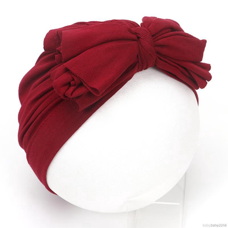 Mũ trùm đầu thắt nơ cho trẻ sơ sinh