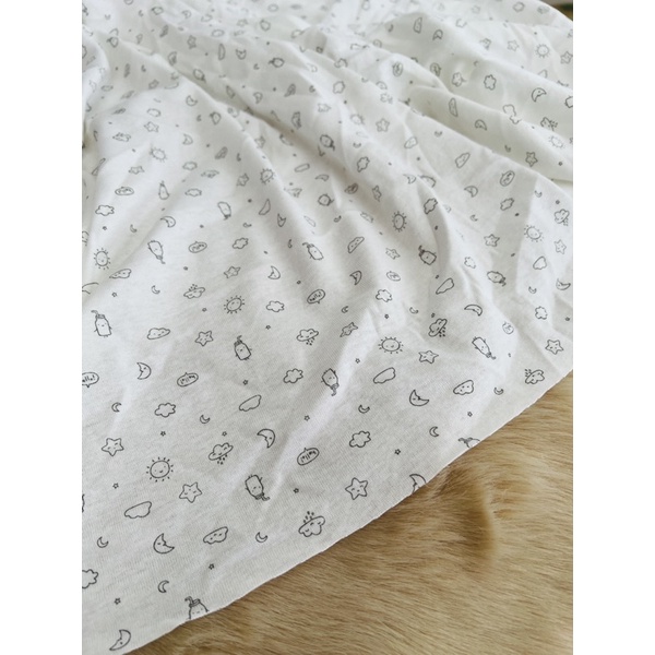 Vải thun cotton borip sơ sinh hoạ tiết nhí