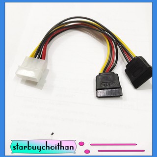 Cáp chuyển đổi nguồn IDE Molex 4 Pin sang 2 SATA - IDE to SATA