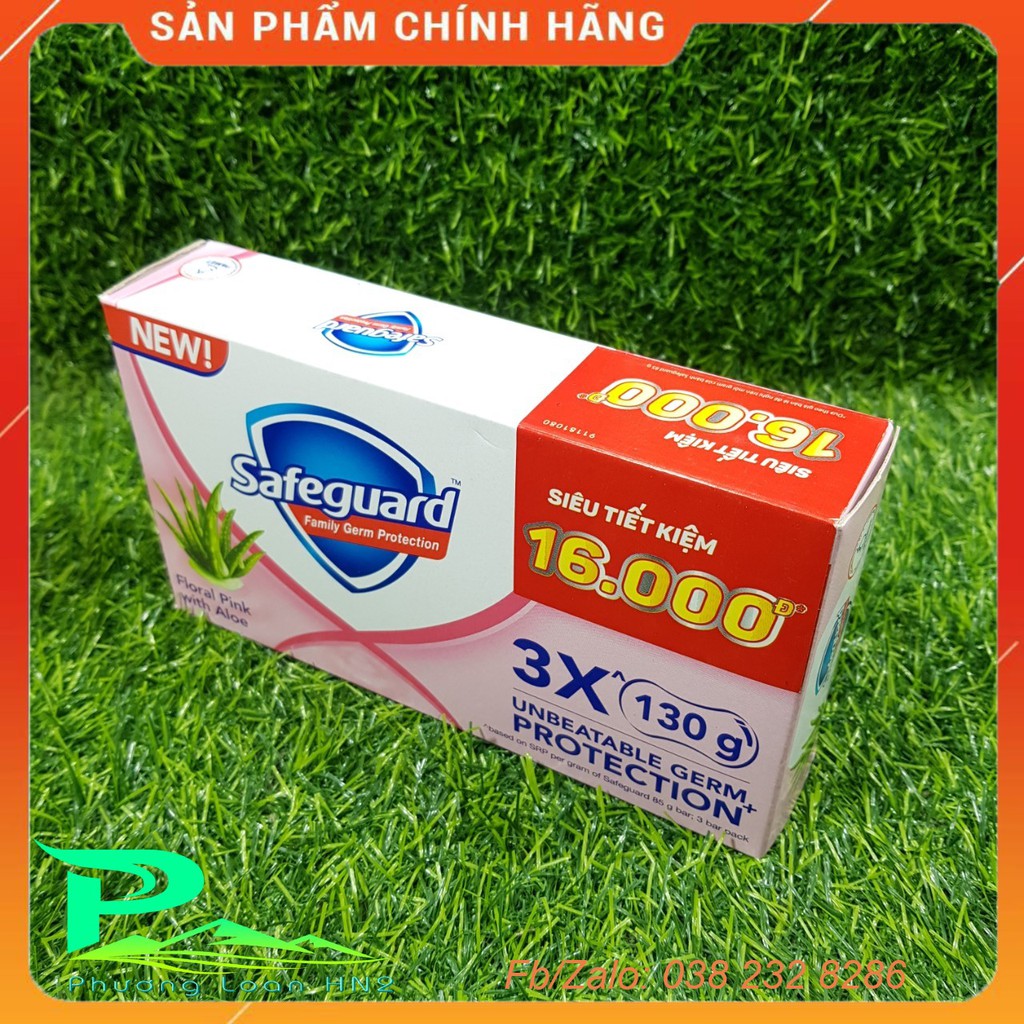 Combo 3 bánh Xà bông Safeguard 130g - Xà bông diệt khuẩn Safeguard