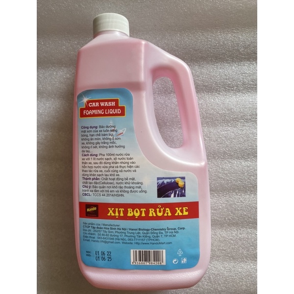[Freeship] Nước rửa xe ô tô xe máy Auto Care 1.8L Hando