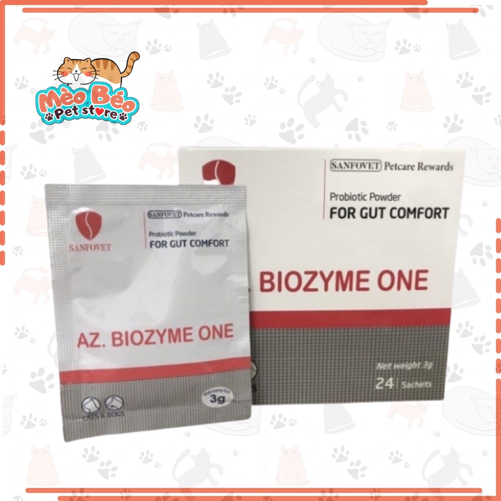 Men tiêu hoá chó mèo cao cấp AZ.BIOZYM ONE bổ sung lợi khuẩn, hỗ trợ tiêu hoá - gói 3g