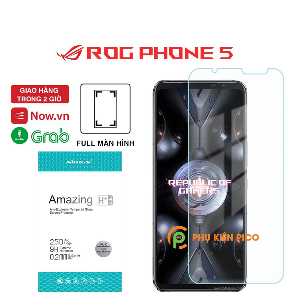 Cường lực Rog Phone 5 full màn hình chính hãng Nillkin Amazing H+ Pro - Dán màn hình RogPhone 5