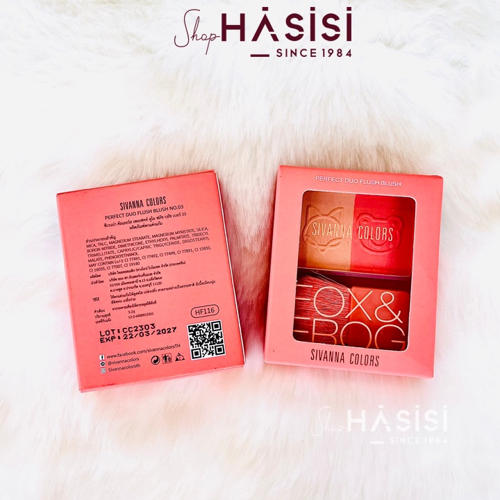 Má Hồng SIVANNA COLORS - Perfect Duo Flush Blush HF116 3.2g