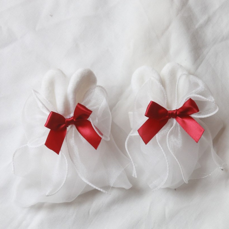 Xiangbao Vớ Sợi Thủy Tinh Lụa Thủy Tinh Phối Tai Thỏ Phong Cách Lolita Cho Nữ