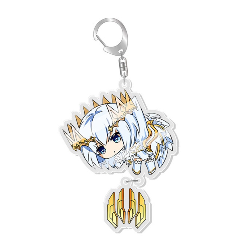 Móc khóa hai mặt bằng acrylic trong suốt hình họa tiết anime Date A Live