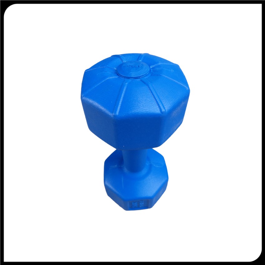 Tạ tay nhựa 2Kg Bộ gồm 2 cái bát giác màu xanh