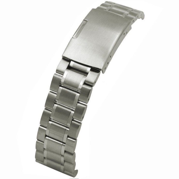 Dây đồng hồ kim loại OM màu bạc - 22 mm ( tặng kèm dụng cụ thay dây)