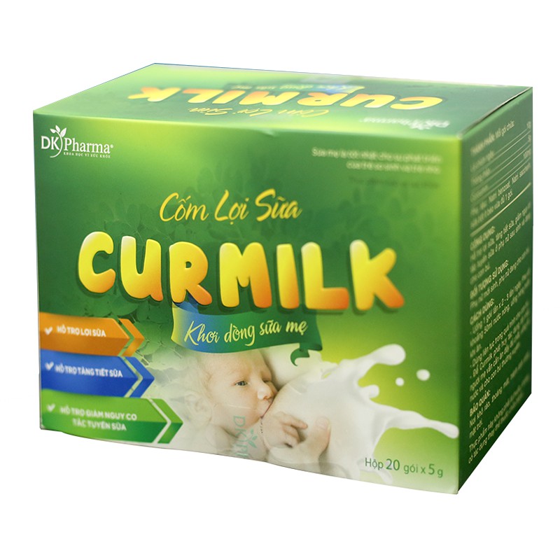 Cốm lợi sữa Curmilk – Hỗ trợ tăng tiết sữa tự nhiên, ngăn ngừa tắc tia sữa, áp xe, mẹ nhiều sữa, bé tăng cân (20 gói)