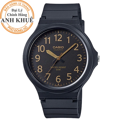 Đồng hồ nam dây nhựa Casio chính hãng Anh Khuê MW-240-1B2VDF