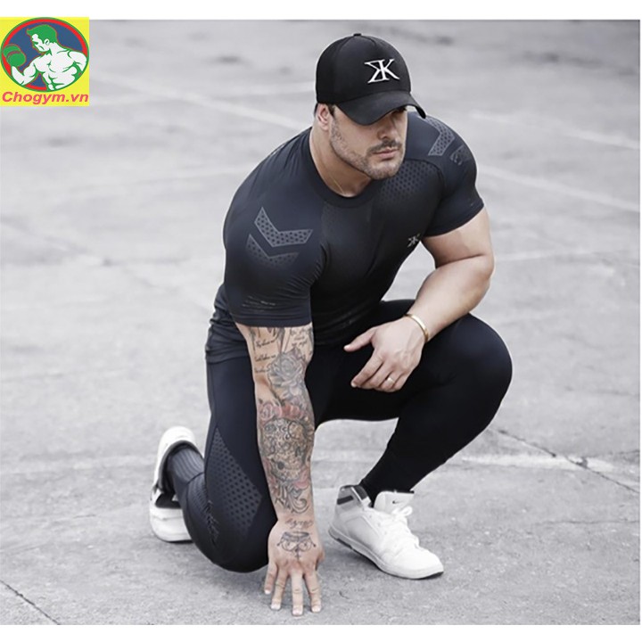 [Mã FAGREEN55 giảm 10% tối đa 30K đơn từ 99K] Áo Tập GYM Ôm Body Nam Tay Ngắn ZK A-006