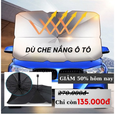 Ô Che Nắng Kính Lái Ô Tô, Dù Che Nắng Kính Lái Xe Hơi Chắn Tia UV, Giảm Nhiệt Bảo Vệ Nội Thất