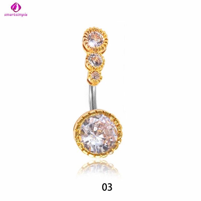 Bộ 4 Khuyên Rốn Đính Đá Xinh Xắn