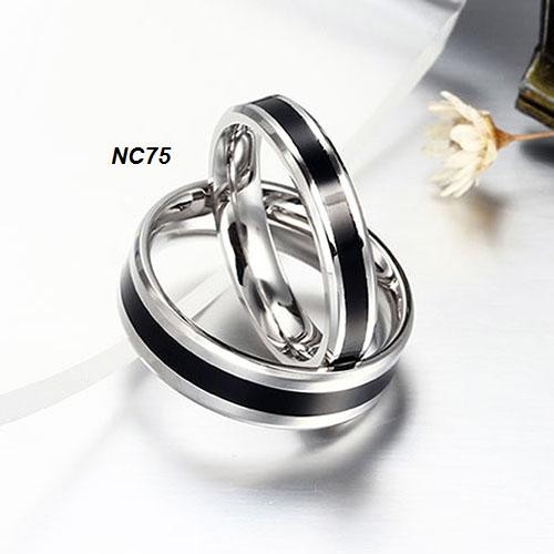 KHẮC TÊN Nhẫn cặp tình nhân inox NC75 giá 1 chiếc