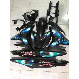 { Siêu Rẻ } Tem Rời Exciter 150 Đen Nhám - Tem 3 Lớp - Không Bay Màu - Tặng Logo