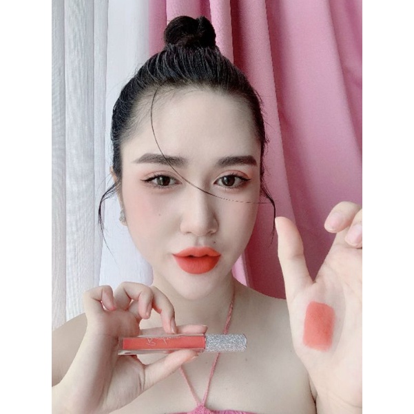 Son Kem lì BA luxury màu Cam Ánh Đào siêu hót mẫu mới nhất siêu lì mịn môi