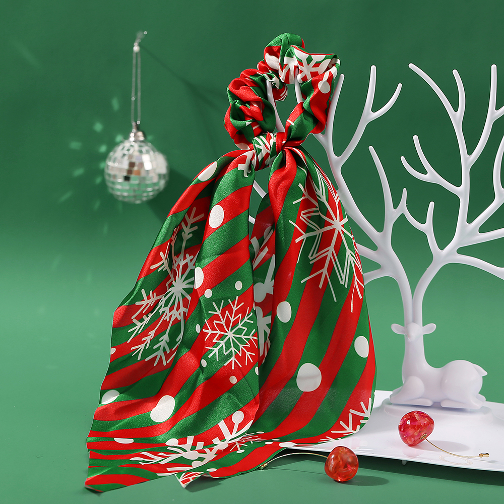 Dây Buộc Tóc Hishop Chủ Đề Giáng Sinh In Hình Tuần Lộc / Hoa Tuyết Dành Cho Nữ