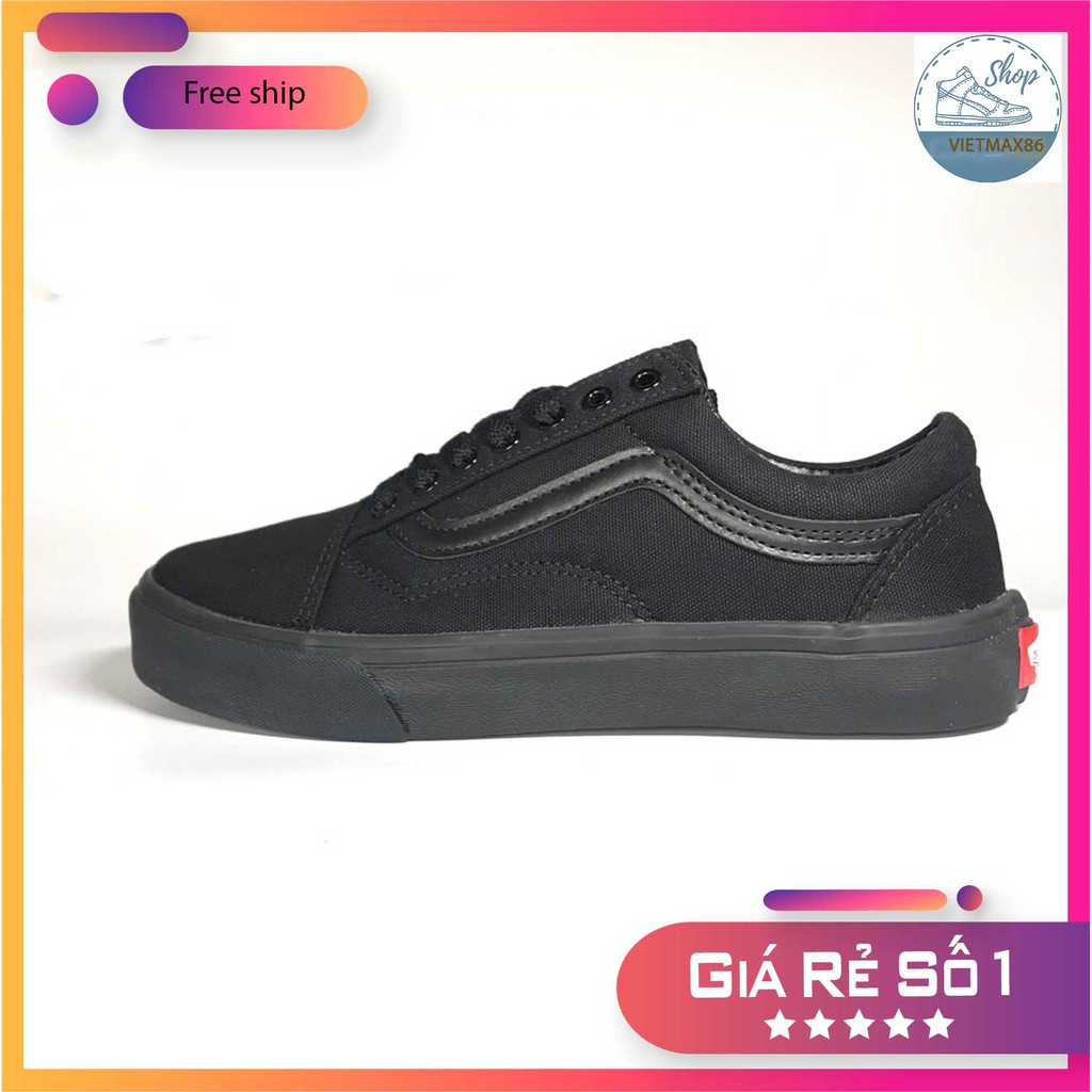 Giày Sneaker Vns Old Full Đen cho nam và nữ, giày thời trang giá rẻ tặng kèm hộp / vietmax86