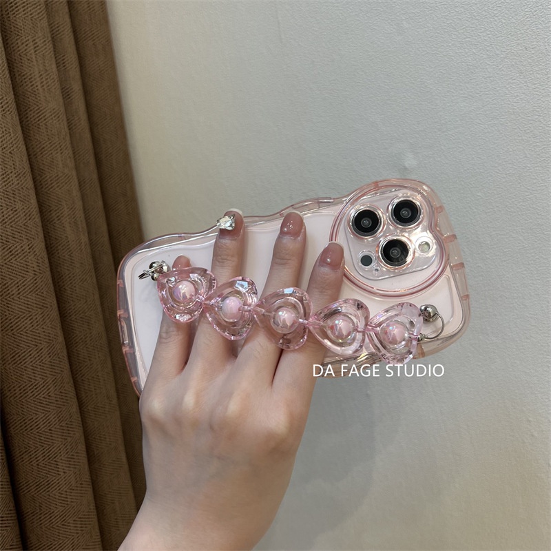 Ốp Điện Thoại Dẻo Màu Hồng Họa Tiết Trái Tim Dễ Thương Cho Iphone 12Promax 11 11promax / / xsmax