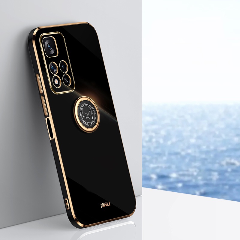Ốp Điện Thoại TPU Mềm Mịn Màng Chống Rơi Và Mồ Hôi Có Giá Đỡ Cho Xiaomi Redmi Note 11 Pro Plus 5G