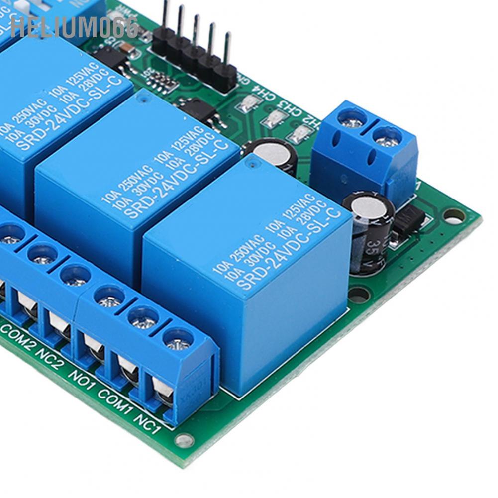 Mô-đun chuyển tiếp 4 kênh điều khiển chuyển mạch DC 24v dành cho thiết bị điện tử