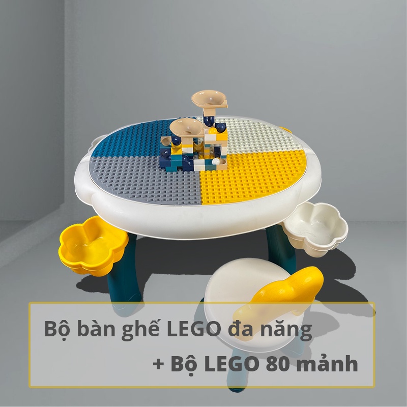 Bàn chơi lắp ghép đa năng CUTIS cho bé, vừa dùng học bài, ăn uống, chơi cát, nước