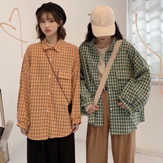 [ ORDER ] Sơ mi kẻ form rộng