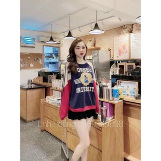 Áo nỉ phông dáng rộng như hình siêu hot