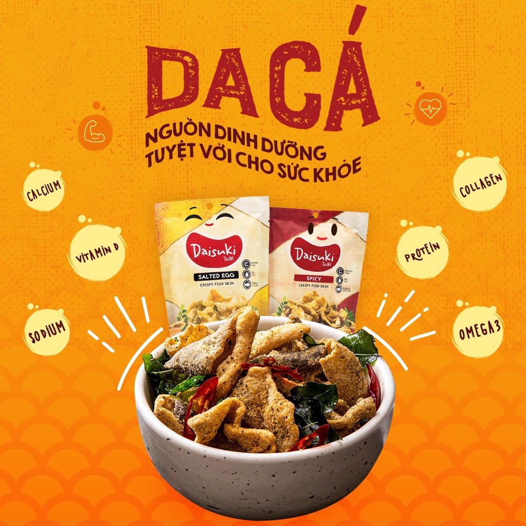 Da Cá Trứng Muối DAISUKI THÁI LAN bịch 30gr