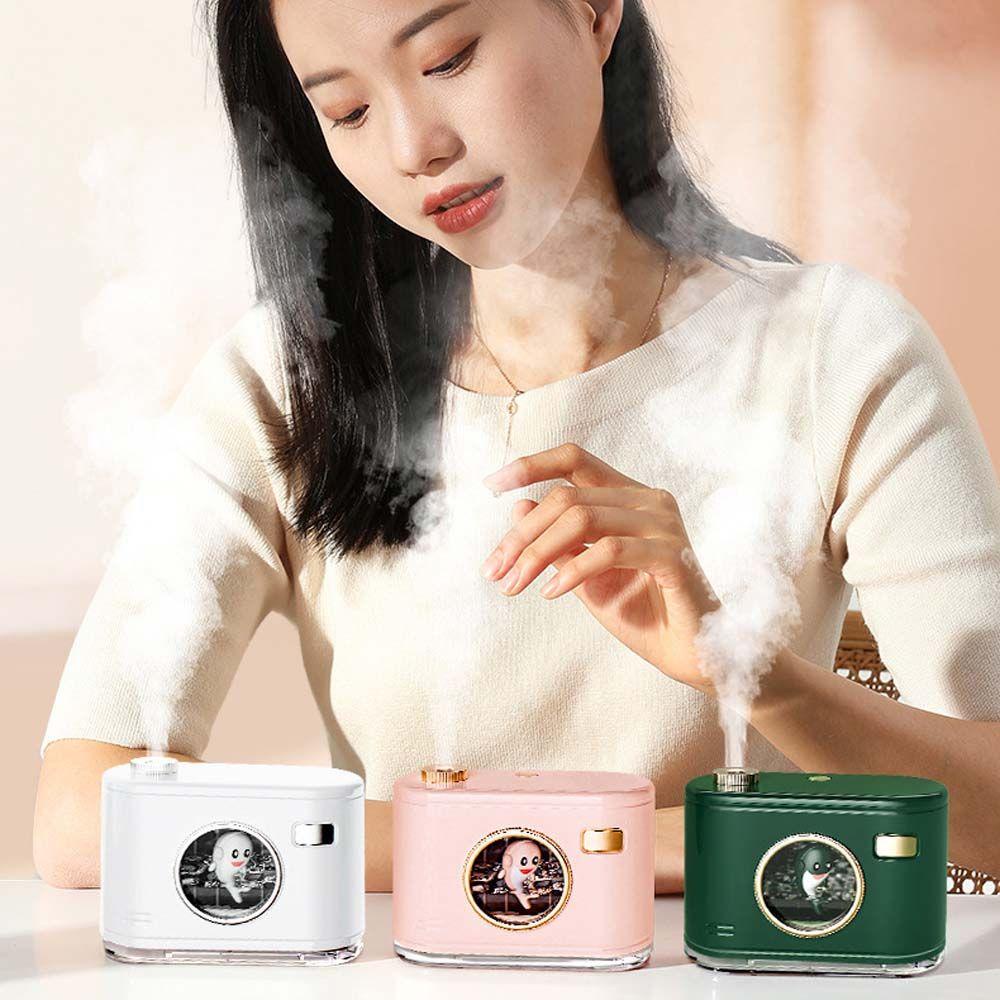 Máy Phun Sương Tạo Độ Ẩm Không Khí Mini Có Đèn Ban Đêm Cho Xe Hơi