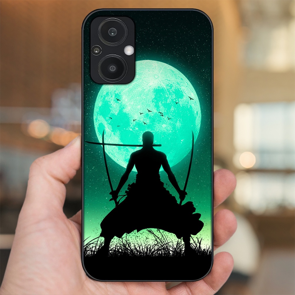 Ốp lưng Oppo Reno 7Z 5G viền đen in hình Zoro One Piece