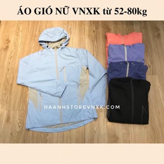 Áo khoác gió nữ 🔹Từ 52 - 80 kg🔹 gió hai lớp có mũ NB, Natural xuất Mỹ