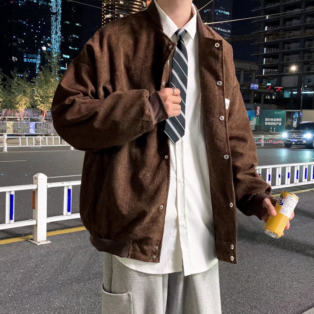 Áo Khoác Bóng Chày Vải Nhung Thêu Họa Tiết Phong Cách Âu Mỹ Thời Trang Cho Nam