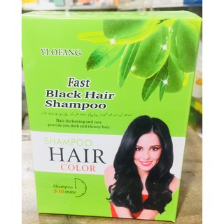 Dầu gội đen tóc OLIVE - BLACK HAIR SHAMPOO - 1 Hộp/ 10 Gói