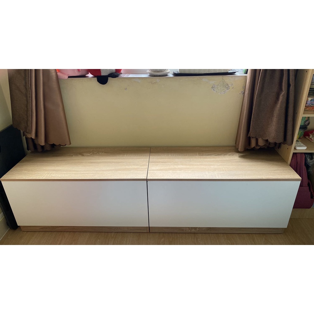 Tủ kệ để đồ thông minh bằng gỗ MDF phủ melamin cao cấp có thể làm ghế  - GP131