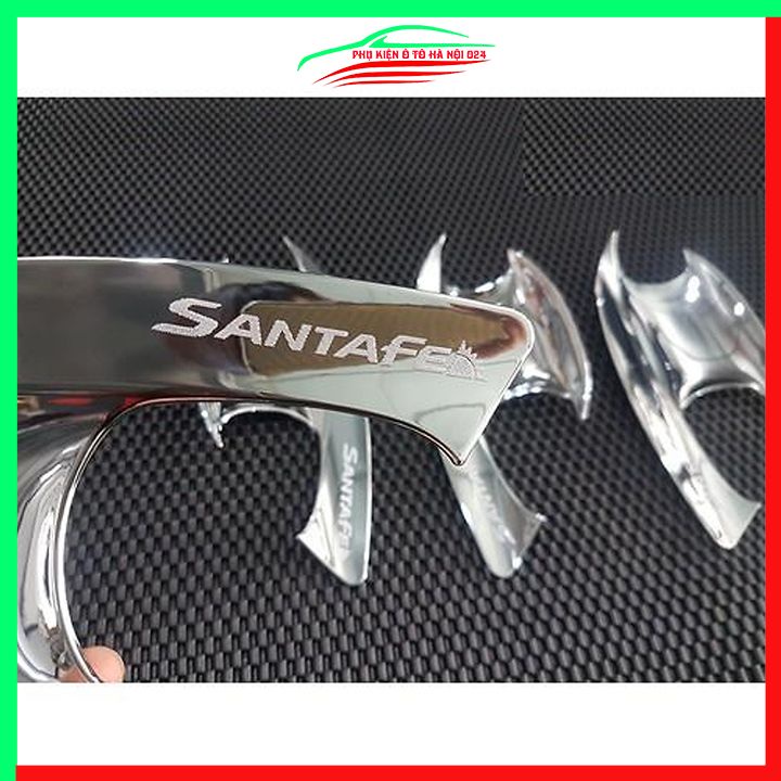 Ốp tay hõm mạ crom Santafe 2019-2023 sáng bóng chống trầy bảo vệ cửa xe ô tô