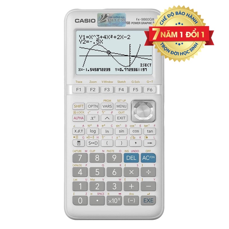 Máy tính vẽ đồ thị Casio fx-9860GIII Chính Hãng bảo hành 5 năm