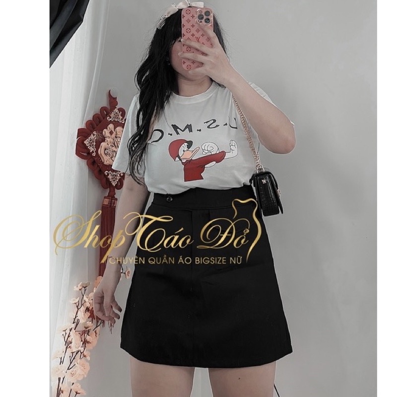 Sét Áo Thun Vịt Donald và chân váy chữ A siêu xinh bigsize 60-90kg