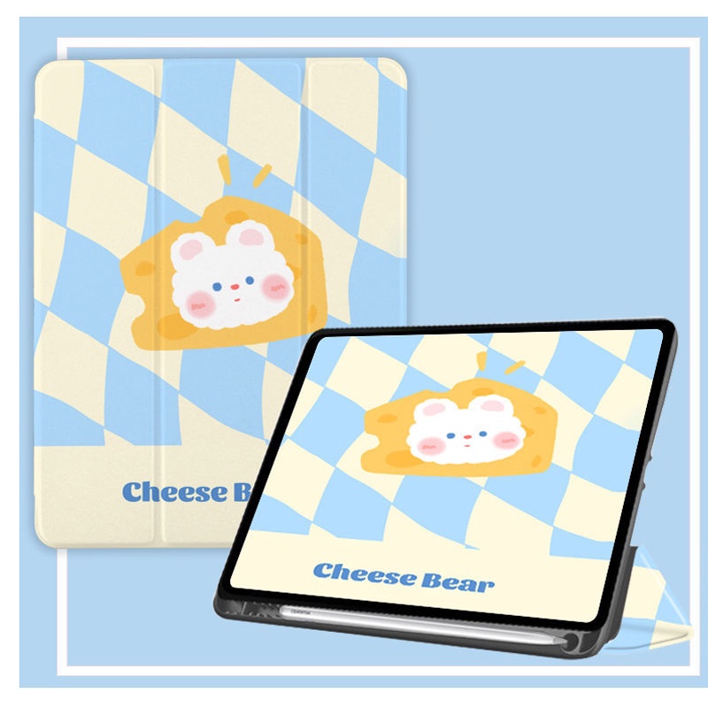 Ốp Máy Tính Bảng Da Mềm Chống Rơi Hình Gấu Màu Cam Có Ngăn Đựng Bút Chì Cho Huawei V6 Matepad 11 Pro 10.8 '' Matepad 10 4