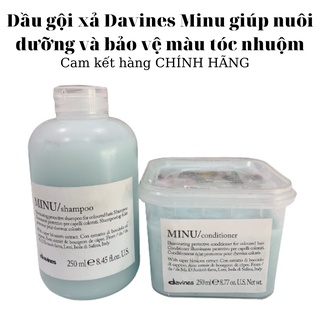 [ DAVINES ]Dầu gội xả Davines Minu giúp nuôi dưỡng và bảo vệ màu tóc nhuộm 250ml chính hãng
