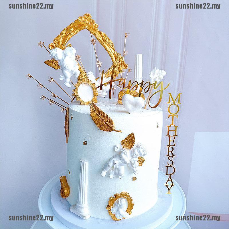 1 Cây Cắm Trang Trí Bánh Kem Hình Chữ Happy Birthday Bằng Acrylic 1 Cái