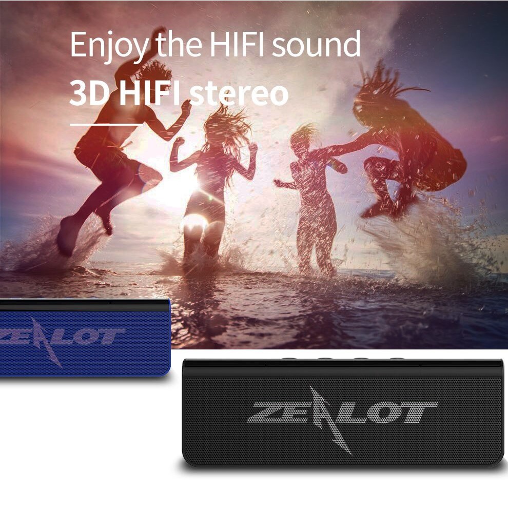 Loa Bluetooth Âm Thanh Hifi Stereo 3D Hỗ Trợ Thẻ Nhớ TF Zealot S31 - Hàng Chính Hãng