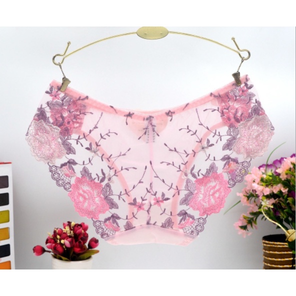 Quần lót ren trùm mông thêu hoa gợi cảm, quyến rũ -ĐƯỢC CHỌN MÀU
