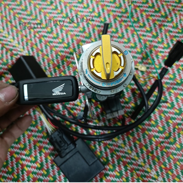 Full bộ khoá Smartkey Honda EXciter 135cc 2007 -2010 núm có led