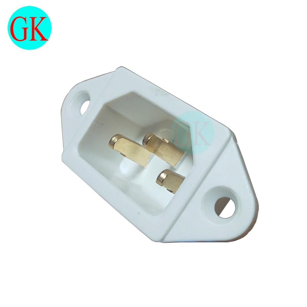 Ổ Cắm Nồi Cơm Điện 3 Chân Đồng, Bắt Vít, Nhựa Trắng [G7 - T9 - 04]