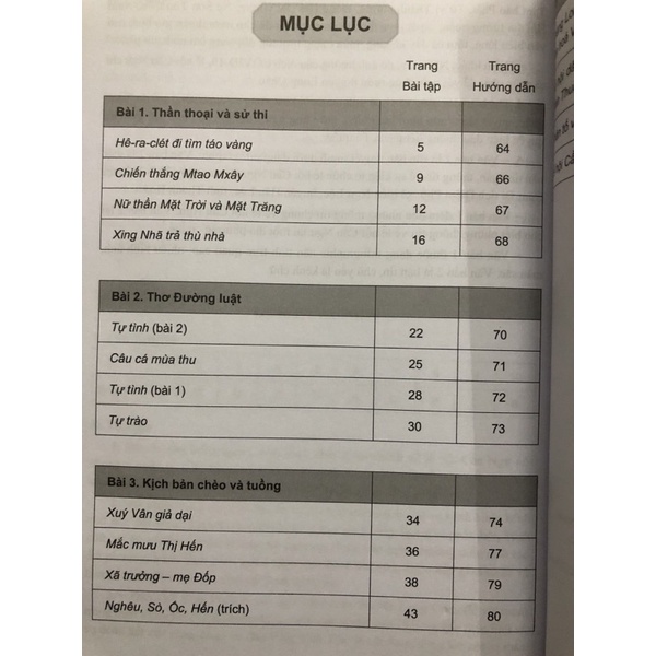 Sách - Bài tập đọc hiểu Ngữ Văn 10