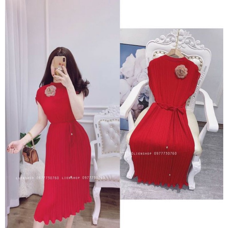 Váy dập ly hồng