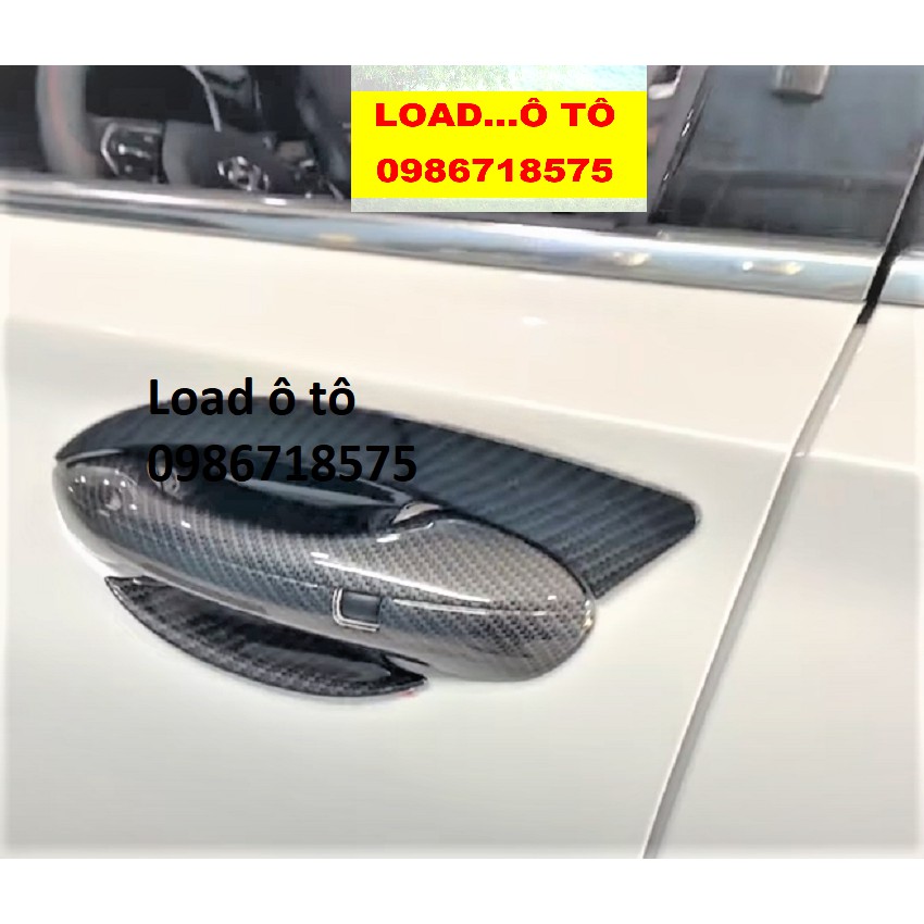 Ốp Tay Nắm, Hõm Cửa Carbon Xe Huyndai Santafe 2022-2019 Mẫu Vân Carbon Cao Cấp Nhất Thị Trường