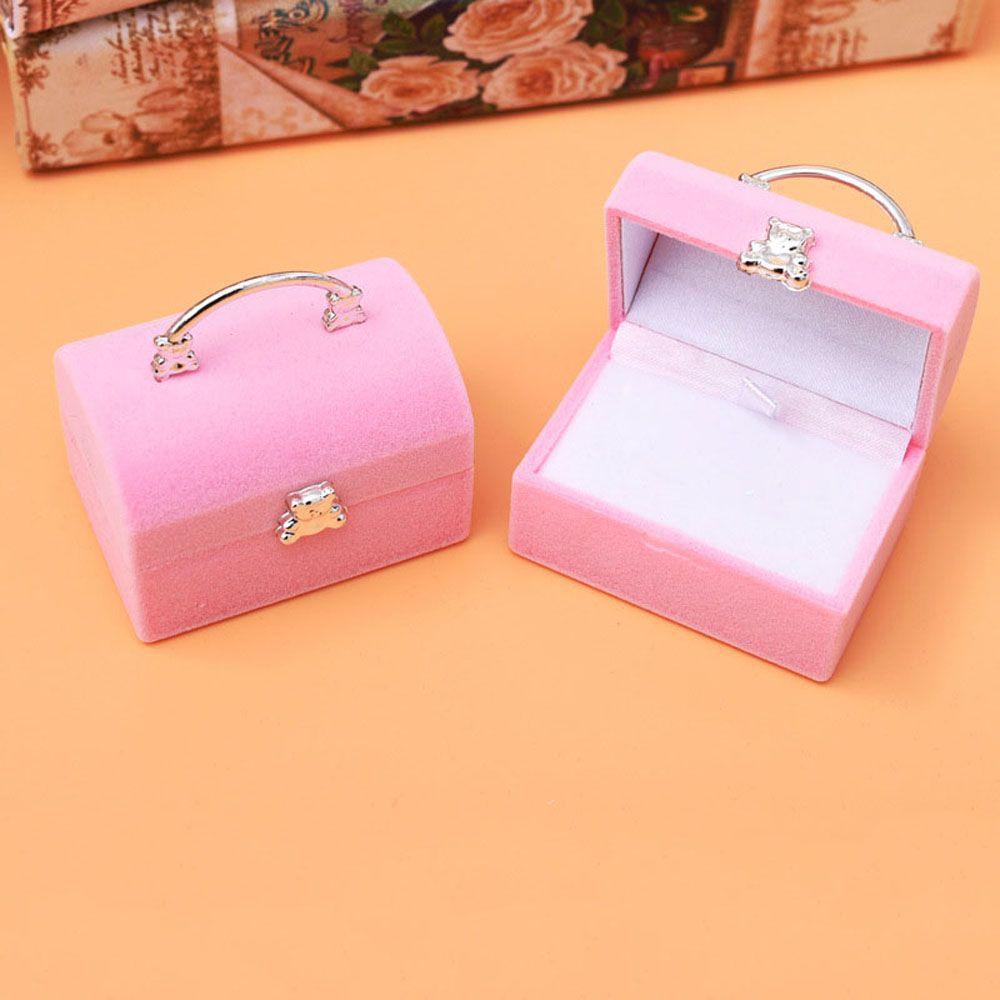 ANEMONE 1 Hộp Đựng Nhẫn Bằng Nhựa Nhung Thời Trang Sắp Xếp Gọn Gàng &amp; Trưng Bày